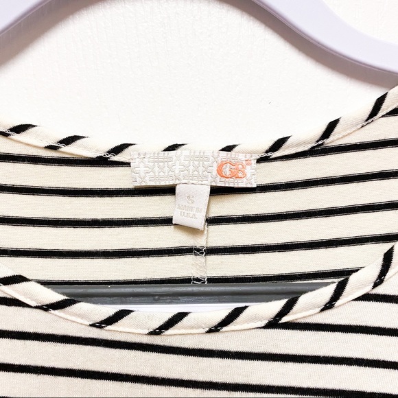 Gianni Bini GB Cream Striped Swing Dress - Picture 2 of 2